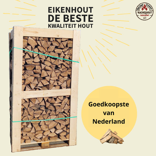 Eikenhout - Kachelhout | 1.9 m³ XL